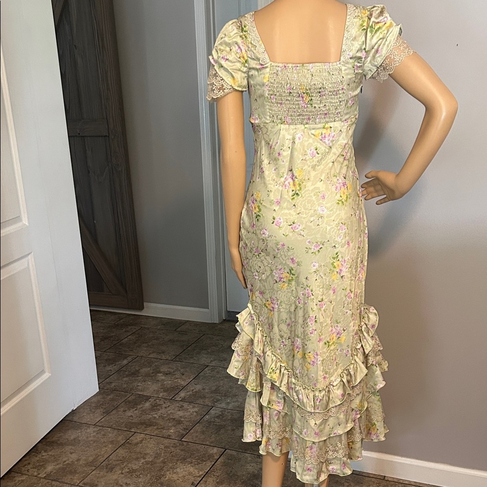 Lait Collection Floral Ruffle Maxi Dress NWT - Picture 5 of 11